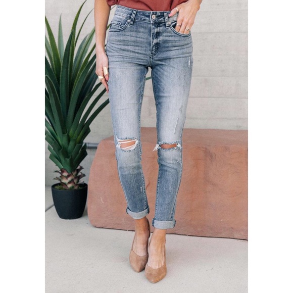 NWT Kancan Distressed High Rise Skinny KC8356M - Picture 2 of 6